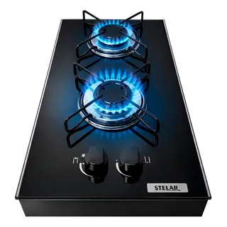 Cooktop De Mesa Portátil A Gás 2 Bocas Euro Preto Stelar