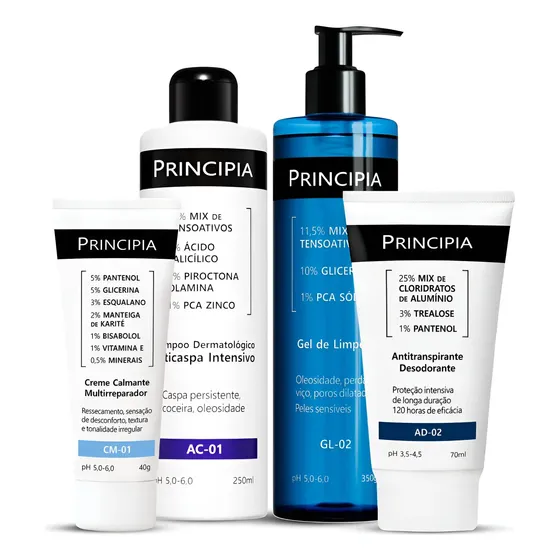 Principia Kit Shampoo + Gl-02+ Cm-01+ Ad-02
