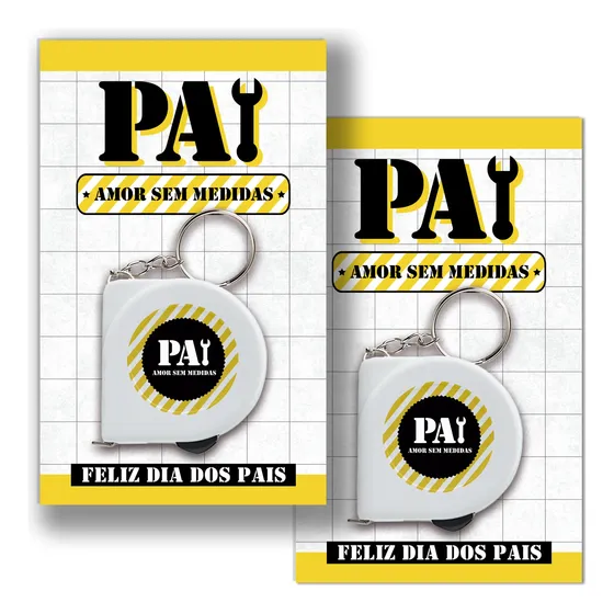 10 Chaveiro Trena Personalizado Dia Dos Pais Lembrancinha