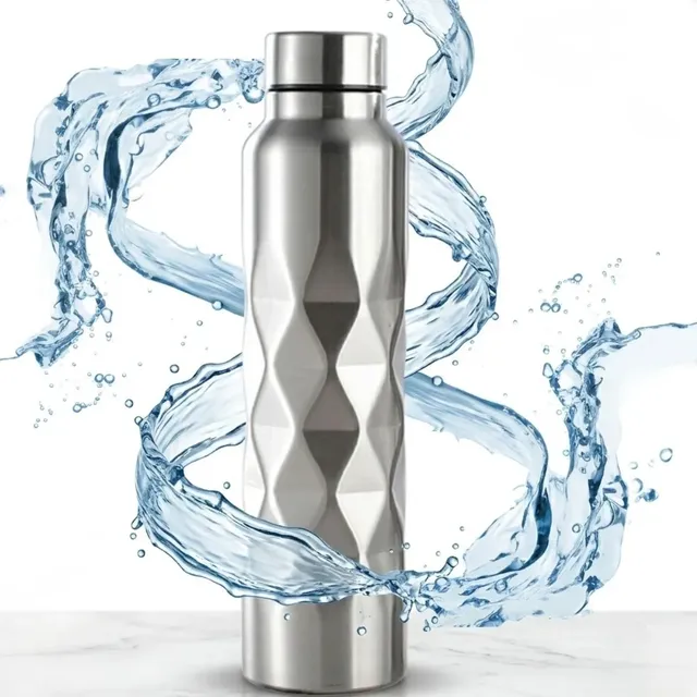 Garrafa De Agua 1 Litro Texturizada Academia Inox Escolar