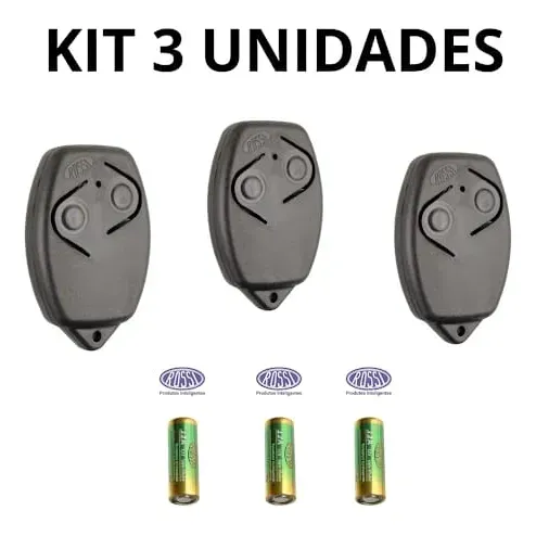Kit 3 Controle Remoto Portão Eletrônico Rossi 433 Mhz Hcs
