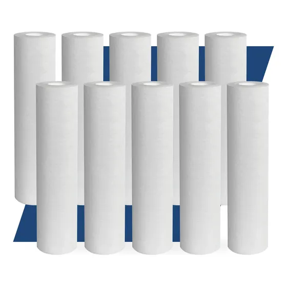 10 Refil Filtro Caixa Dagua Cavalete Pp Liso 9 3/4 50 Micra