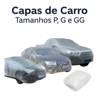 Capa Plástica P, G, Gg Transparent Carro Proteção Automotivo