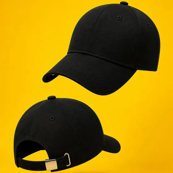 Boné Masculino Preto Feminino Dad Hat Aba Curva Básico Liso
