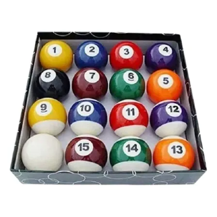 Jogo Bola Faixada 38mm Importada Sinuca Bilhar Snooker