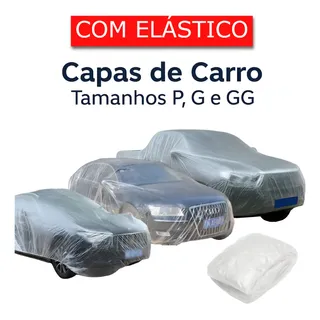 Capa Plástica P, G, Gg Transparente Carro Elástico Proteção