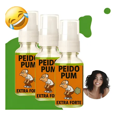 Kit 3 Sprays Pum Peido Pronto - Trolagem Brincadeira Tiktok Transparente