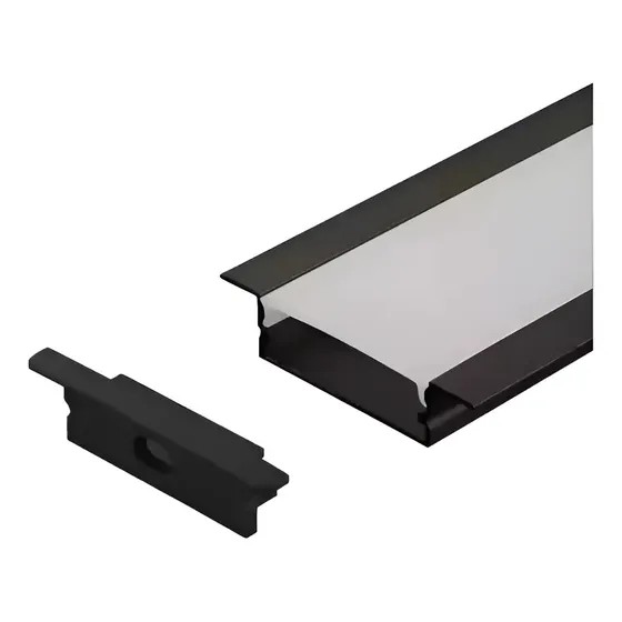 Kit 5 Perfil Led Embutir Slim Alumínio 2 Metro C/ Acabamento
