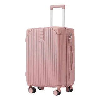 Mala De Viagem Roma 23kg Despachar Rodas 360 Carrinho Rosa Listras
