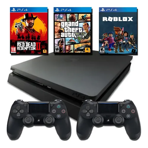 Sony Playstation 4 Ps4 Slim 1tb Standard + 2 Controles +jogo
