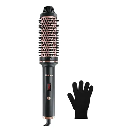 Escova Modeladora Profissional Bivolt Ceramica Anti Frizz Preto 127/220v