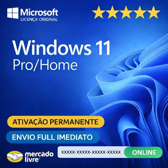 Licença Chave Windws 11 Pro Ou Home - Original Digital