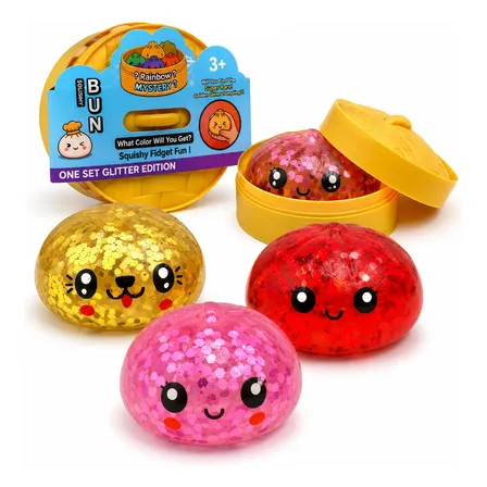 Squishy Bolinho Pãozinho Chinês Glitter Tiktok