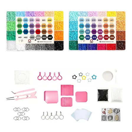 Perler Beads 48 Cores 24000peças Pixel Art Diy Kit Infantil