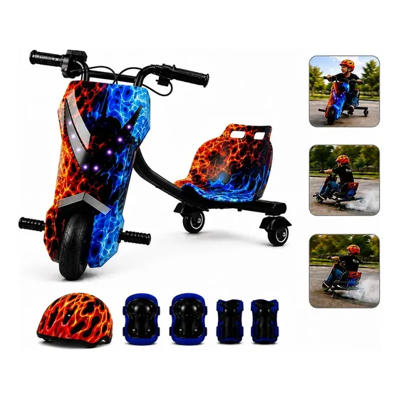 Patinete Elétrico Triciclo Infantil Drift 250w Com Bluetooth