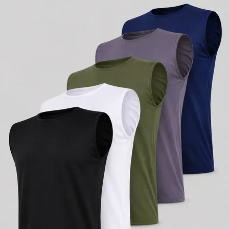 Kit 5 Regata Masculina Dry Fit Cavada Machão