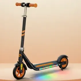 Patinete Elétrico Infantil Bivolt Laranja Com Luz E Música