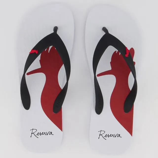 Chinelo Branco E Preto Reserva Rsvgo