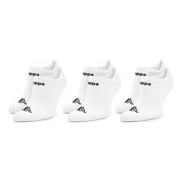 Meias Kappa Kit 3 Pares Sapatilha Soquete Invisível Original Branco 34-38