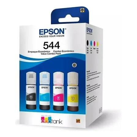 Tintas Epson 544 Kit4 Cores L3150 L3160 L3250 L3151 Original