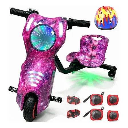 Patinete Triciclo Infantil Drift Elétrico 250w 36v Bluetooth