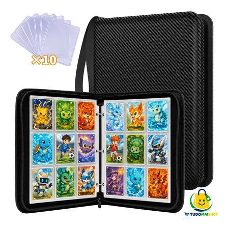 Fichário Álbum Para Cartas Pokémon 720 Cartas Página 3x3