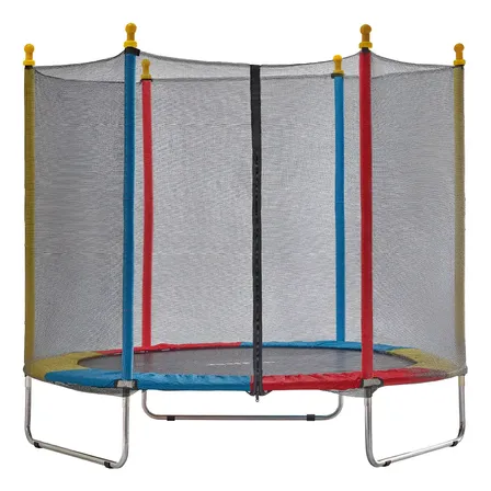 Cama Elástica Infantil 1,8 M Colorida Com Rede De Proteção
