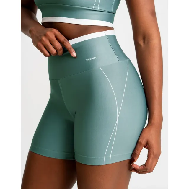 Shorts Feminino Academia Cós Alto Zero Transparência Fitness