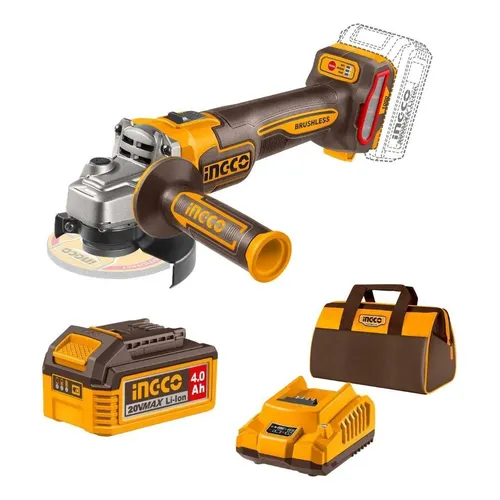 Kit Esmerilhadeira 1000w 4.1/2 Ingco Com 1 Bateria 4.0ah 20v