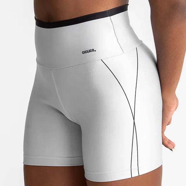 Shorts Feminino Academia Cós Alto Zero Transparência Fitness
