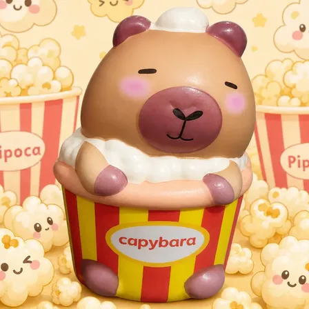 Squishy Capivara Fofinha Colecionável Tik Tok Kawaii