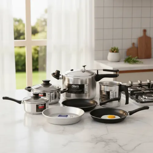 Jogo Panelas De Cozinha Nigro Conjunto Com 7 Peças Vitalità