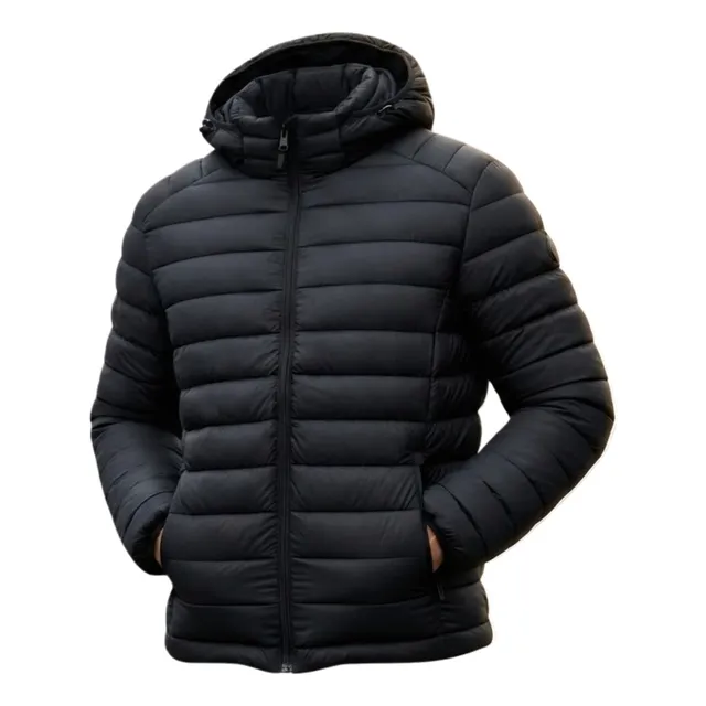 Jaqueta Puffer De Frio Intenso Blusa Impermeável Inverno Preto P Liso Ondulado