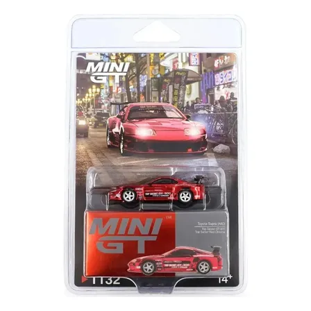 Mini Gt 1132 Toyota Supra A80 Top Secret Red Chrome Gt-300