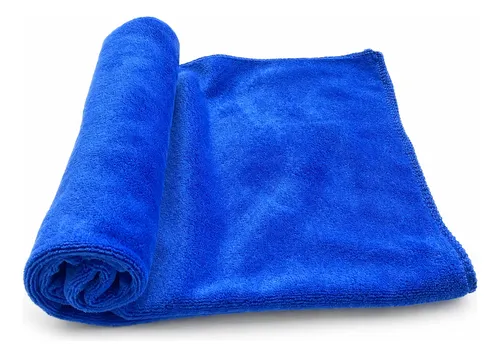 Toalha De Secagem Automotiva Microfibra 50x90cm 370gsm Azul