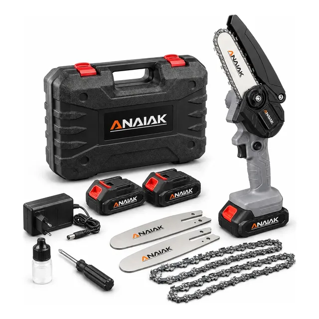 Motosserra Mini 2 Bateria Recarregável 21v Anaiak Ak-110 Cinza 127/220v
