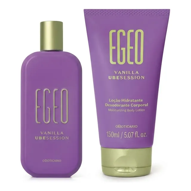 Combo Egeo Vanilla Ubesession: Desodorante Colônia 90ml + Loção Desodorante Hidratante Corporal 150ml