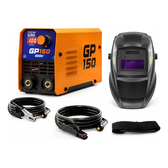 Kit Inversora De Solda Gp-150 220v + Máscara Pró Euro
