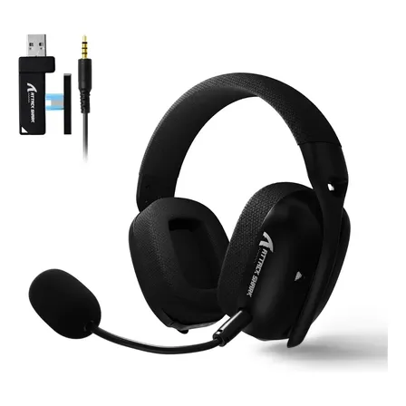 Fone De Ouvido Sem Fio Para Jogos Attack Shark L80 Pro Tri-m Preto