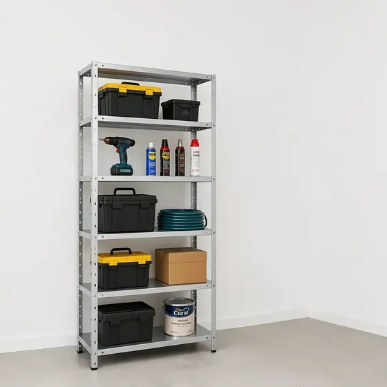 Prateleira Galvanizado Estante De Aço 6 Bandejas 70cm