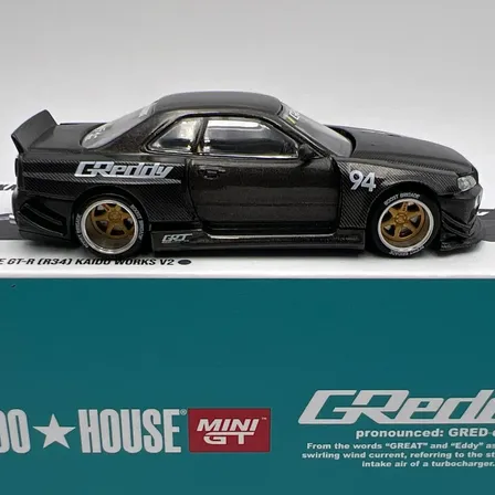 Nissan Skyline Gt-r R34 Greddy Kaido House Khmg 222 Preto