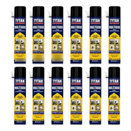 Kit 12 Espuma Expansiva Tytan 500ml/320g