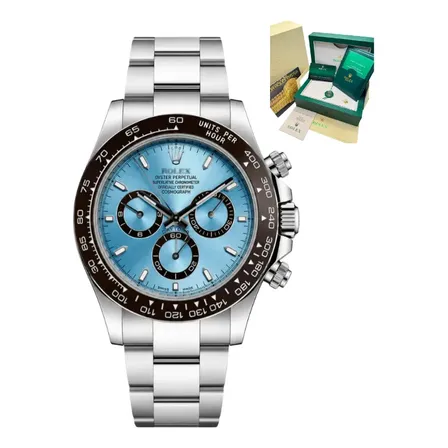 Relógio Rolex Daytona Automático Ice Blue Aço Inox Safira