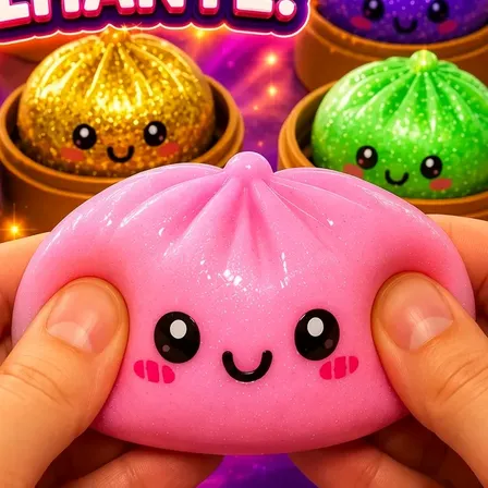 Squishy Brinquedo Antiestress Criança Glitter Raro Bolinho Surpresa
