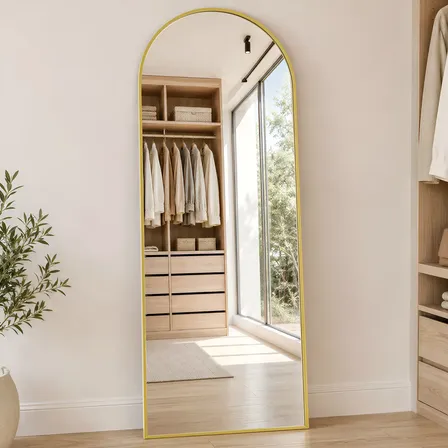 Espelho De Chão Corpo Inteiro Arco 165*60cm Com Suporte U