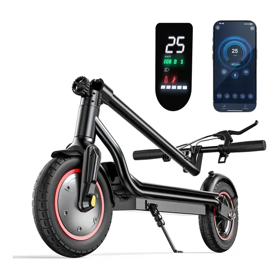 Patinete Elétrico 500w Autonomia 37km Dobrável Ipx4 App 10 Preto