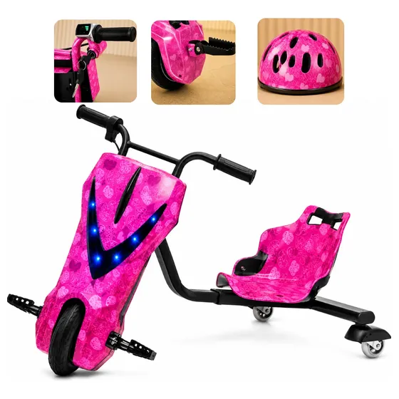 Patinete Eletrico Drift 120kg 3 Rodas 450w Triciclo Infantil