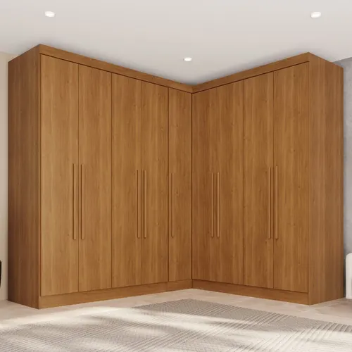 Guarda-roupa De Canto Modulado 9 Portas 4 Gavetas Bcwt Cinamomo