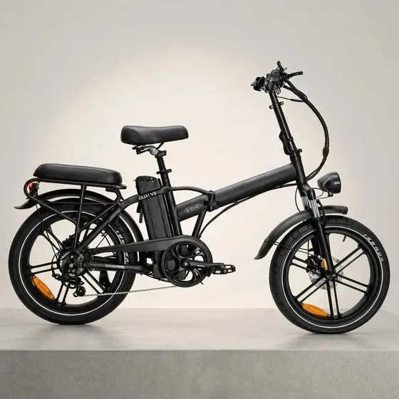 Bicicleta Elétrica Dobrável V9 1000 W - 32km/h