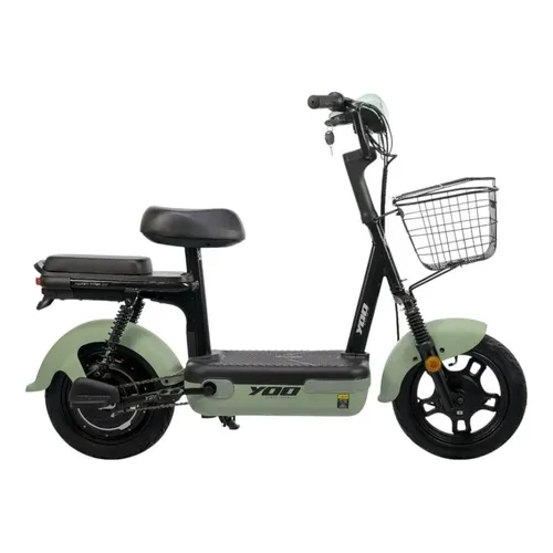 Bicicleta Elétrica Yoo Mobility Y-200 350w Verde Claro/cinza